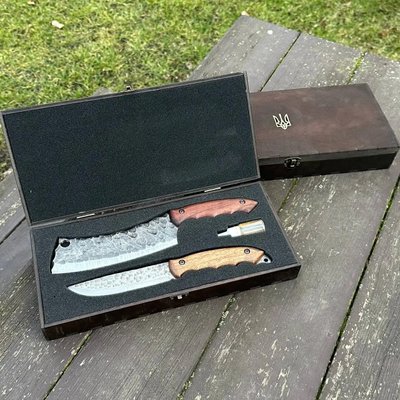 Подарочный набор "битый камень"Топорик + нож "Скала"